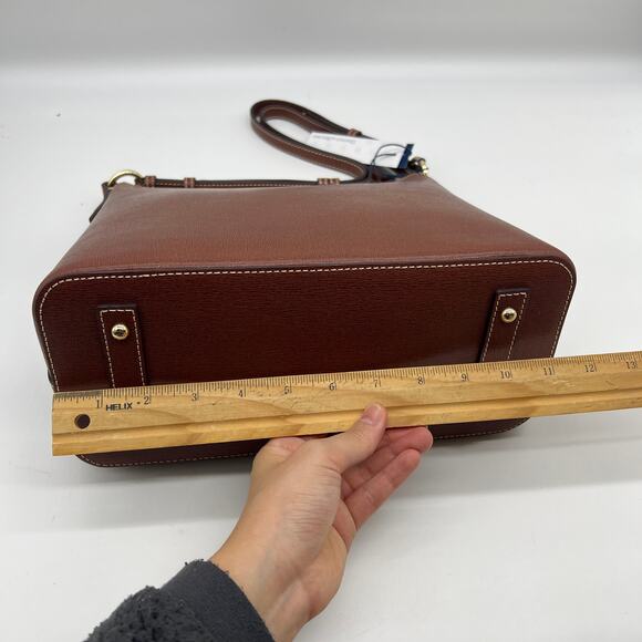 Dooney & Bourke Saffiano Leather Hobo Handbags Amber Brown - Picture 11 of 16